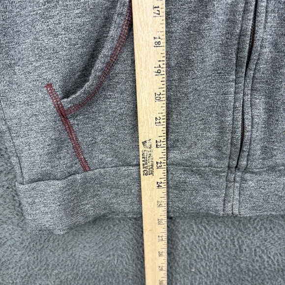 BKE Mens Sleeveless Full Zip Hoodie Vest Gray Contrast Stitch Medium Standard - Picture 4 of 7